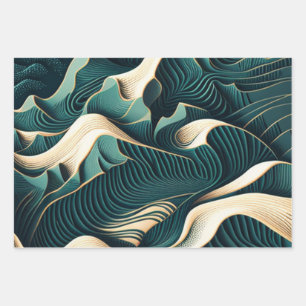 Flowing Harmony Wrapping Paper Sheets