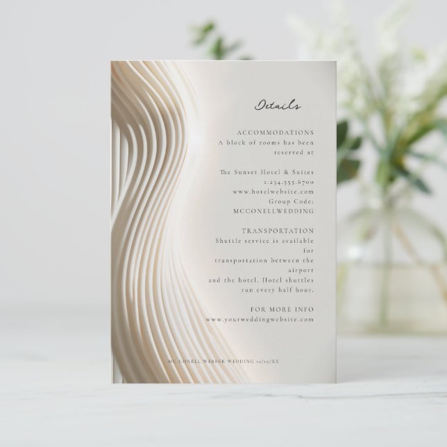 flowing ivory details card (Standing Front)