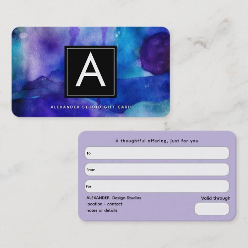 Flowing Light | Abstract Watercolor Business Card