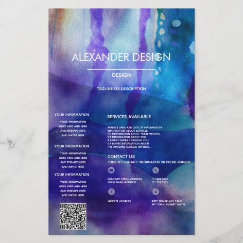 Flowing Light | Abstract Watercolor Flyer