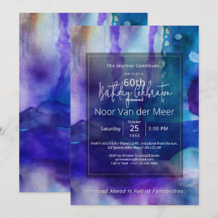  Flowing Light   Abstract Watercolor   Invitation