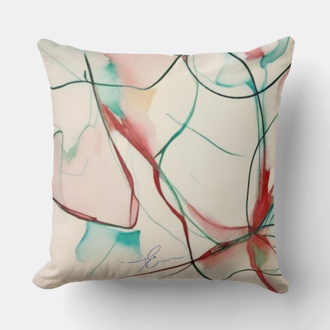 Flowing line 1 throw pillow (Front)