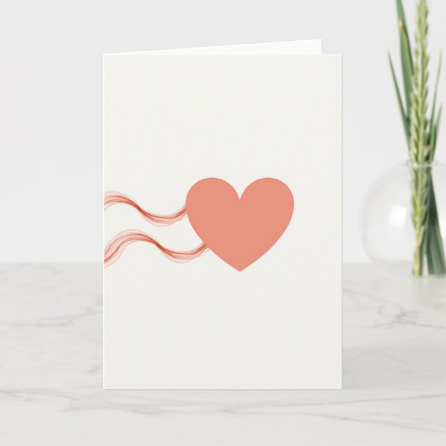 Flowing Love Heart Card (Front)
