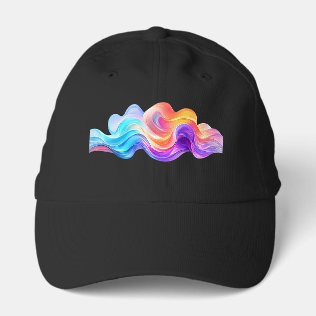Flowing Neon Color Spectrum Performance Cap (Front)