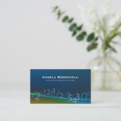 Flowing Numbers Accounting Business Card (Standing Front)