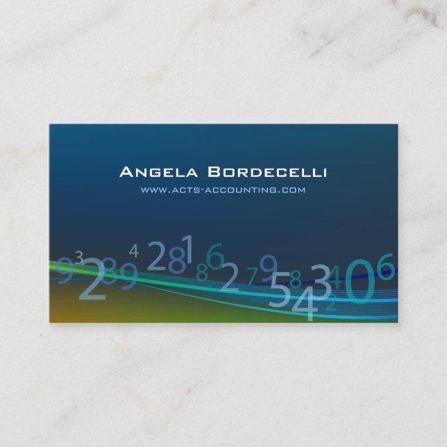 Flowing Numbers Accounting Business Card (Front)