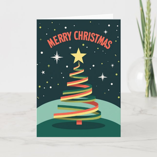 Flowing Ribbon Tree Card (Front)