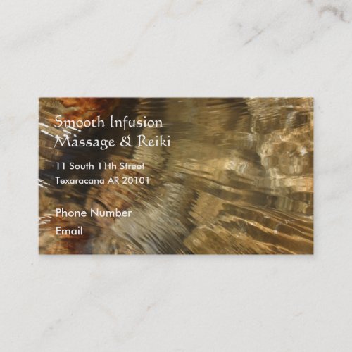Flowing Riverbed Photo Business Card Templates