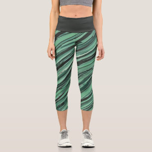 Flowing Seaweed Capri Leggings