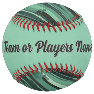 Flowing Seaweed (personalize green & black) Softball