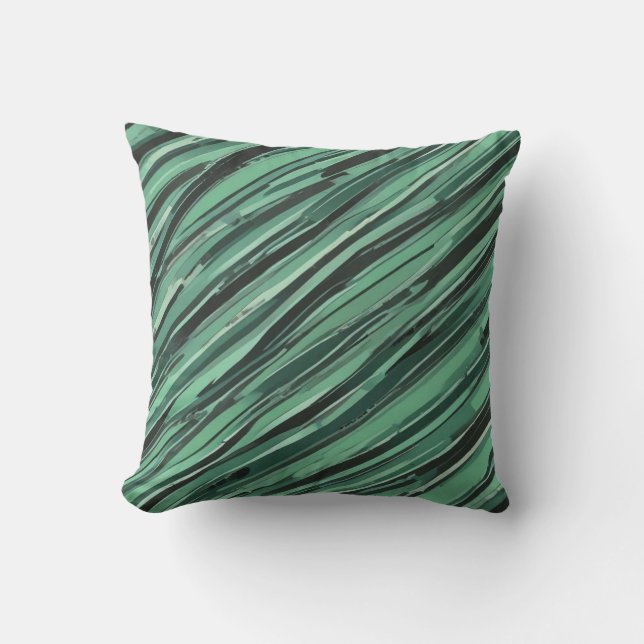 Flowing Seaweed Throw Pillow (Front)