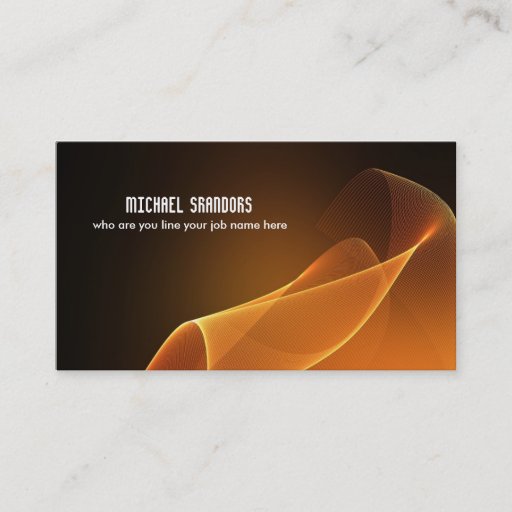 Customizable flowing silk waves business card