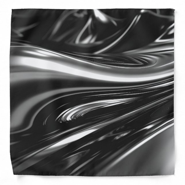 Flowing Silver Metal  Bandana (Front)