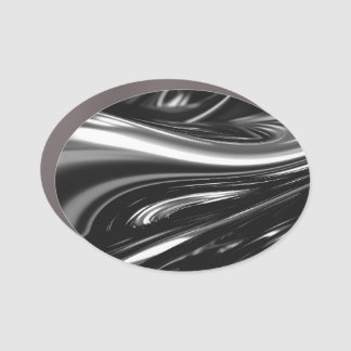 Flowing Silver Metal  Car Magnet
