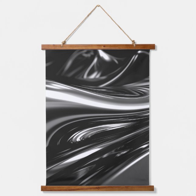 Flowing Silver Metal  Hanging Tapestry (Front)