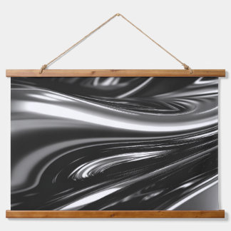 Flowing Silver Metal  Hanging Tapestry