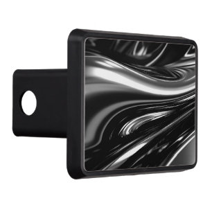 Flowing Silver Metal Hitch Cover