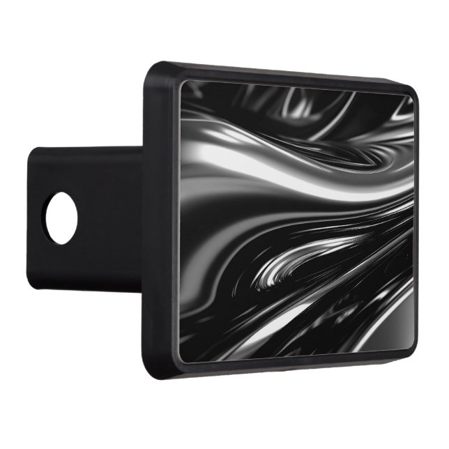 Flowing Silver Metal  Hitch Cover (Right)