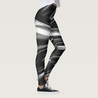Flowing Silver Metal Leggings