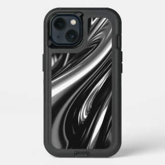 Flowing Silver Metal iPhone 13 Case