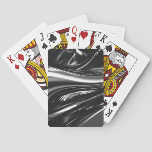 Flowing Silver Metal  Poker Cards
