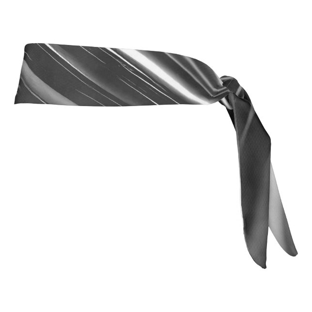 Flowing Silver Metal  Tie Headband (Rotate 90)