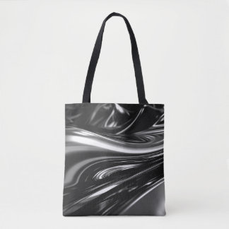 Flowing Silver Metal  Tote Bag