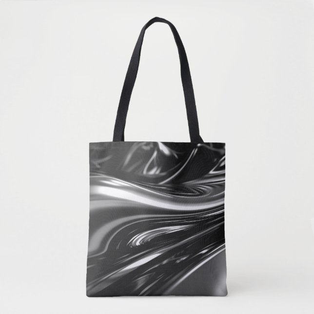 Flowing Silver Metal  Tote Bag (Front)