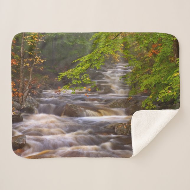 Flowing Streams Along the Appalachian Trail Sherpa Blanket (Front (Horizontal))