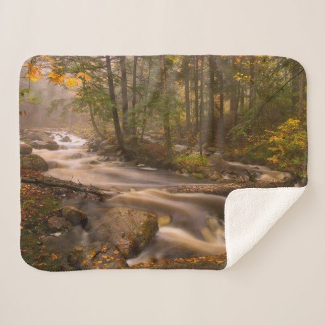 Flowing Streams Appalachian Trail | Vermont Sherpa Blanket (Front (Horizontal))