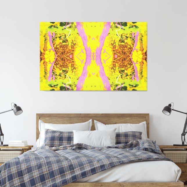 Flowing through the Universal Energy of Love 60x40 Canvas Print (Insitu(Bedroom))