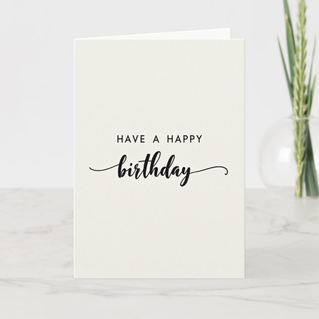 Flowing Type Birthday Card (Front)