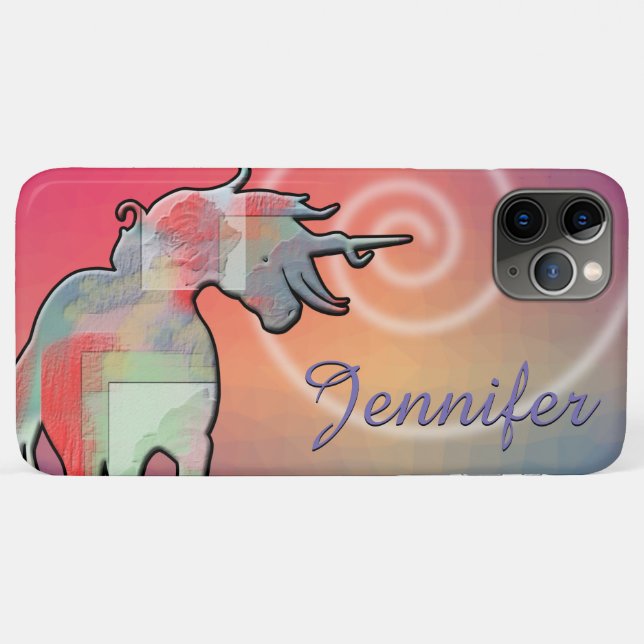 Flowing Unicorn Silhouette (rose) Case-Mate iPhone Case (Back (Horizontal))