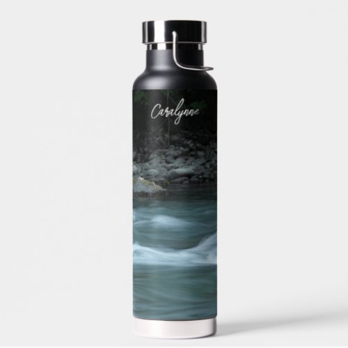 Flowing Water Abstract Waves Personalized  Water Bottle