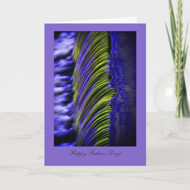 Flowing Water Color Abstract, Happy Fathers Day Card (Front)