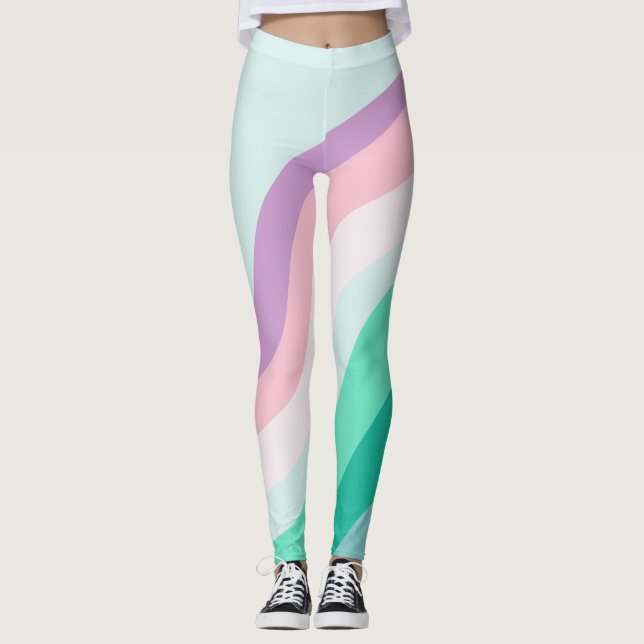 Flowing watercolor leggings (Front)