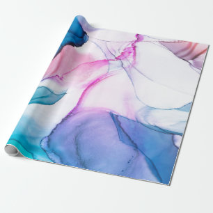 Flowing watercolors abstract design wrapping paper