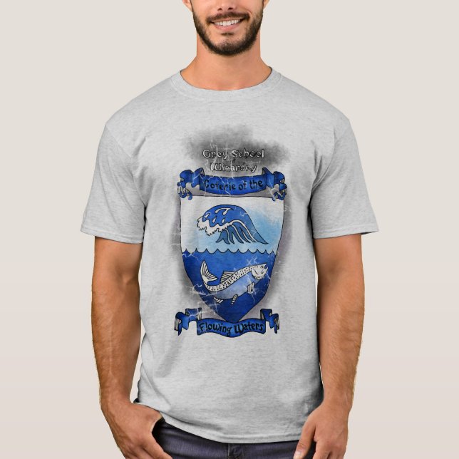Flowing Waters Distressed Grey School Shirt (Front)