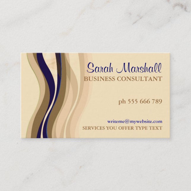 Flowing Waves Consultant Business Card (Front)