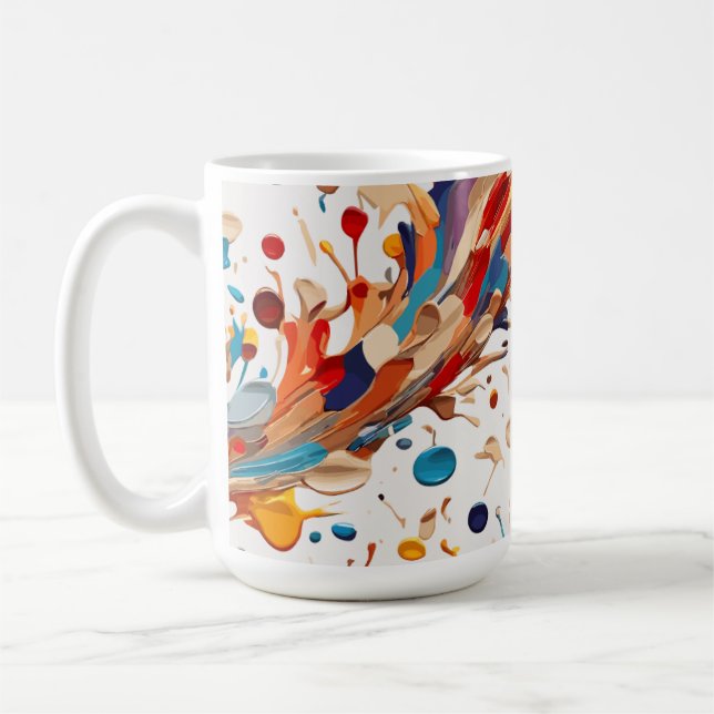 Flowing Waves of Color Coffee Mug (Left)