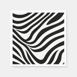 Flowing Zebra Stripes Napkins