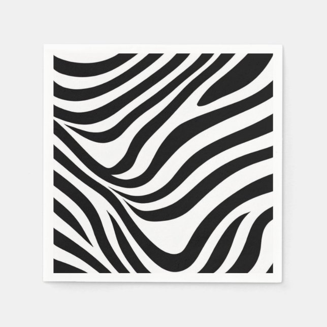 Flowing Zebra Stripes Napkins (Front)