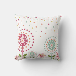 Flowr Dots Throw Pillow