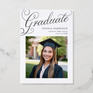 Flowy Typography Graduation Announcement