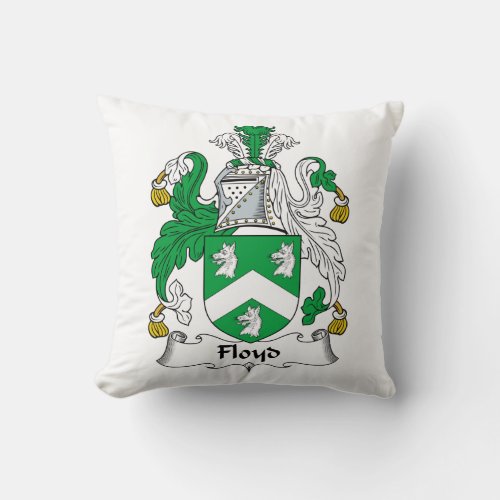 Floyd Family Crest Throw Pillow