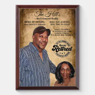Floyd retirement award plaque
