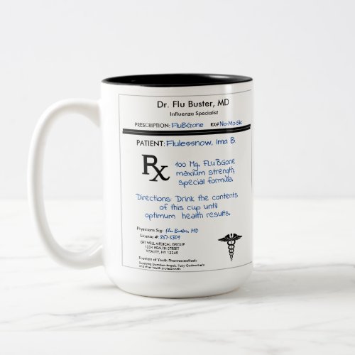 Flu  Cold Prescription Two_Tone Coffee Mug