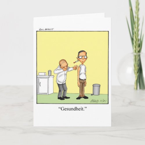 Flu Get Well Humor Greeting Card