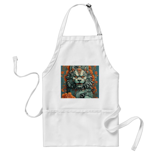 Flu Lion of Wisdom  Adult Apron (Front)