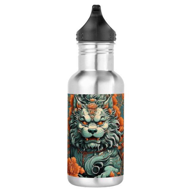 Flu Lion of Wisdom  Stainless Steel Water Bottle (Right)